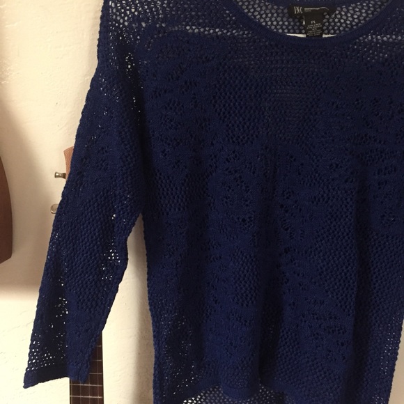 INC Knit Top, Blue, Size PL - Picture 3 of 10